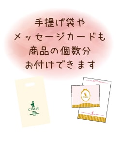 カード・手提げもお付けします