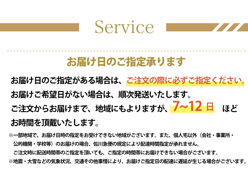 お届けについて